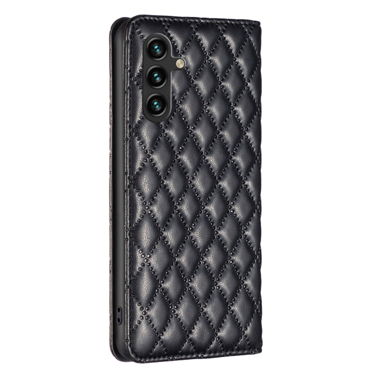 For Samsung Galaxy A36 Diamond Lattice Magnetic Leather Flip Phone Case