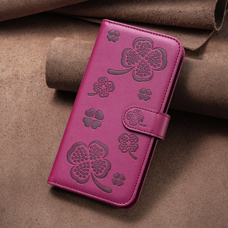 For Samsung Galaxy A56 5G Four-leaf Embossed Leather Phone Case