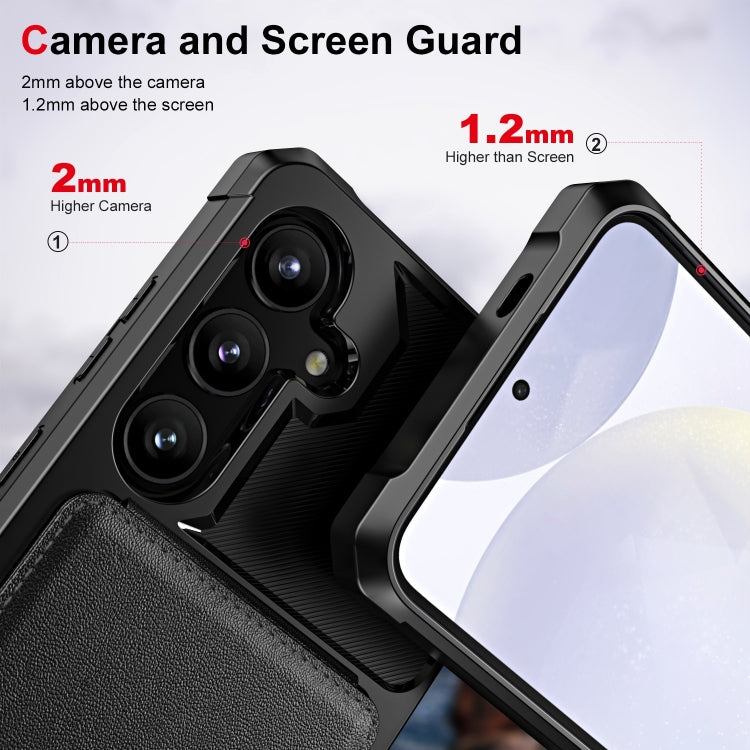 For Samsung Galaxy A35 5G Vertical Flip Card Bag Holder Leather Phone Case
