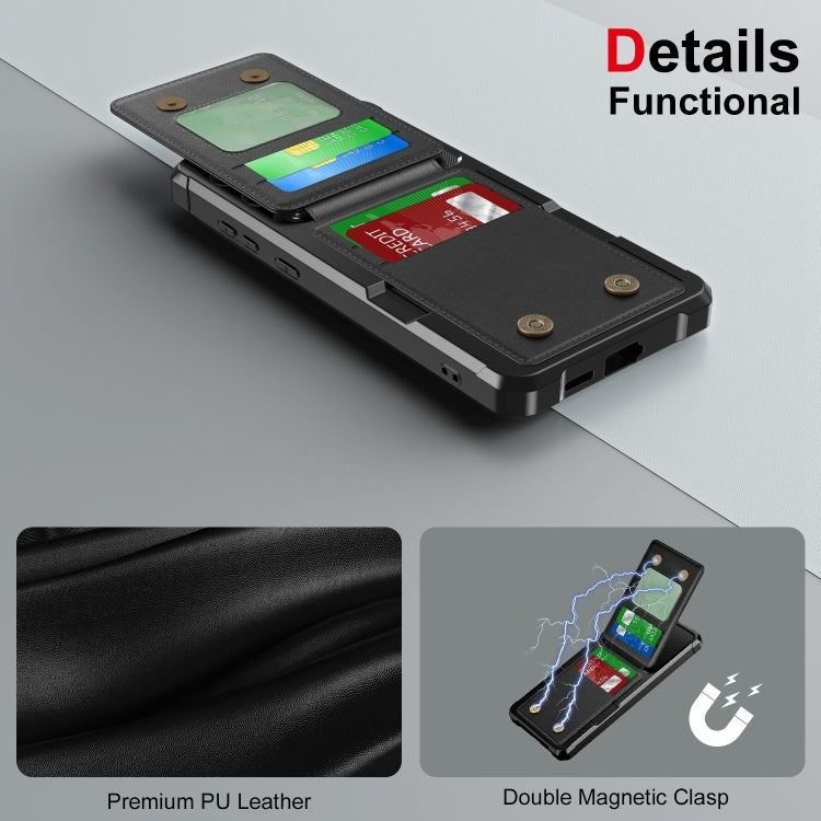 For Samsung Galaxy A35 5G Vertical Flip Card Bag Holder Leather Phone Case