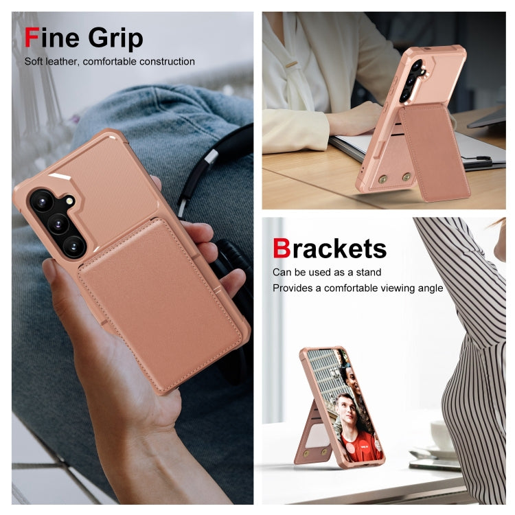 For Samsung Galaxy A35 5G Vertical Flip Card Bag Holder Leather Phone Case