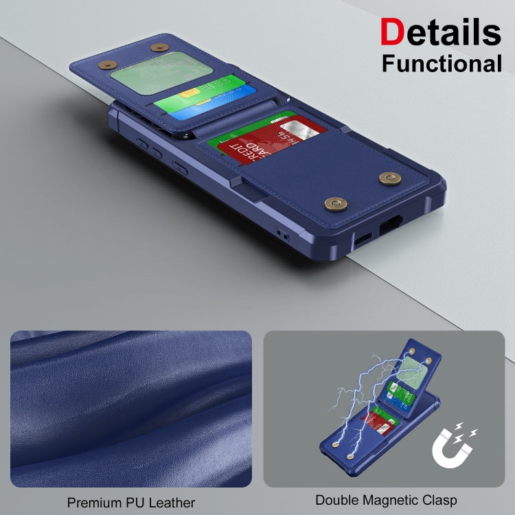 For Samsung Galaxy A35 5G Vertical Flip Card Bag Holder Leather Phone Case