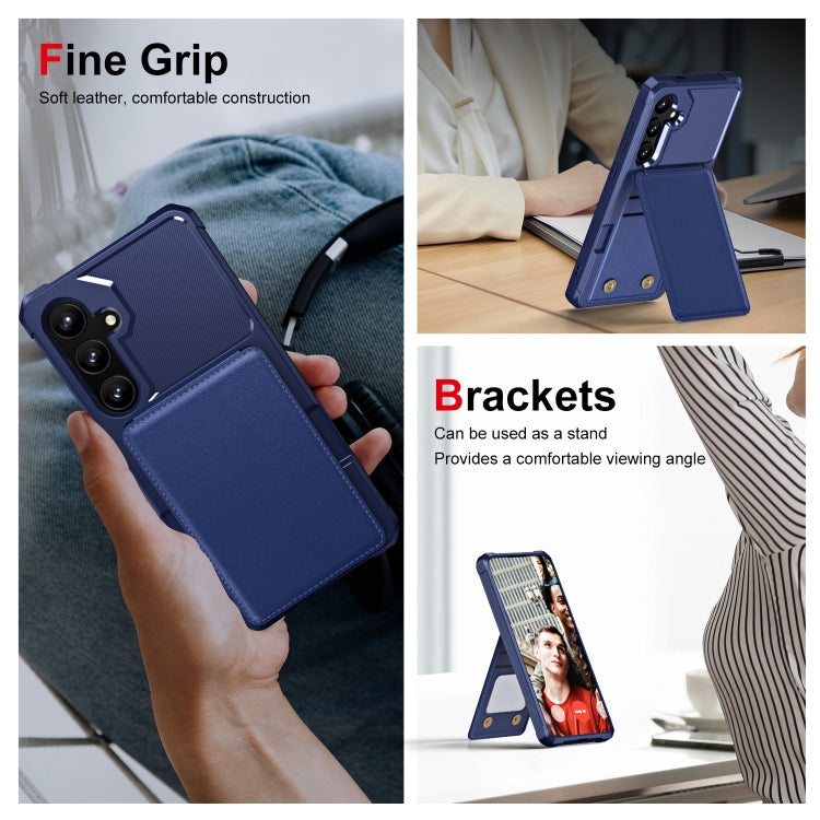 For Samsung Galaxy A35 5G Vertical Flip Card Bag Holder Leather Phone Case