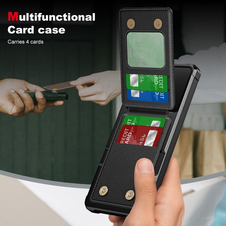 For Samsung Galaxy A05 Vertical Flip Card Bag Holder Leather Phone Case