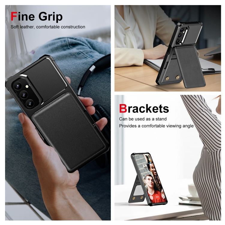 For Samsung Galaxy A05 Vertical Flip Card Bag Holder Leather Phone Case