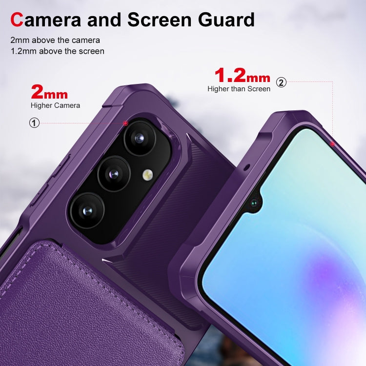For Samsung Galaxy A05s Vertical Flip Card Bag Holder Leather Phone Case