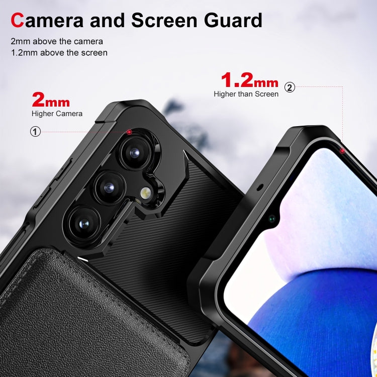 For Samsung Galaxy A24 4G Vertical Flip Card Bag Holder Leather Phone Case