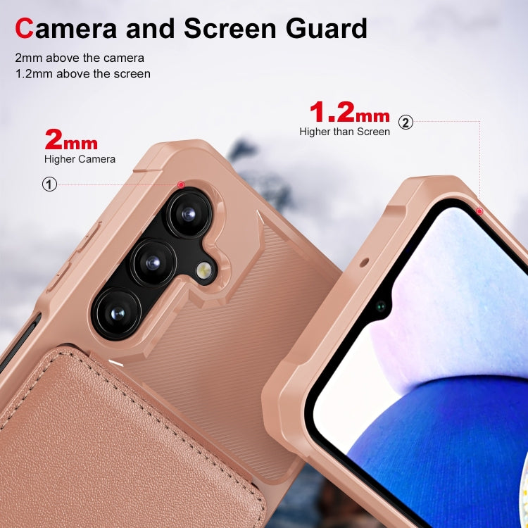 For Samsung Galaxy A24 4G Vertical Flip Card Bag Holder Leather Phone Case