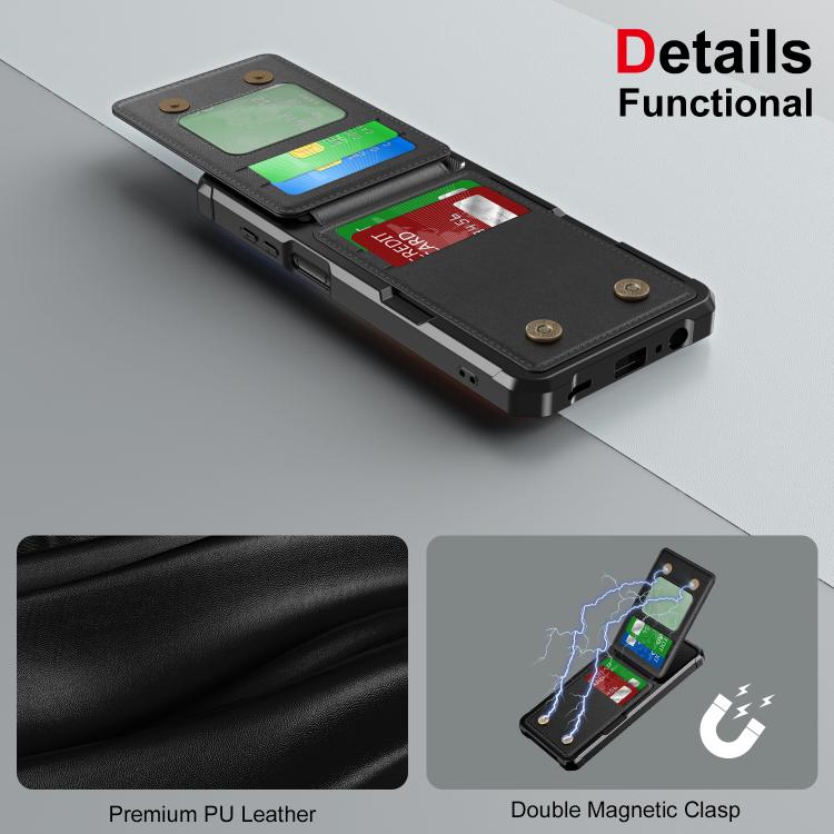 For Samsung Galaxy A16 5G Vertical Flip Card Bag Holder Leather Phone Case
