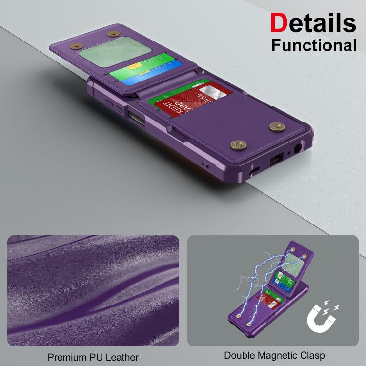 For Samsung Galaxy A16 5G Vertical Flip Card Bag Holder Leather Phone Case