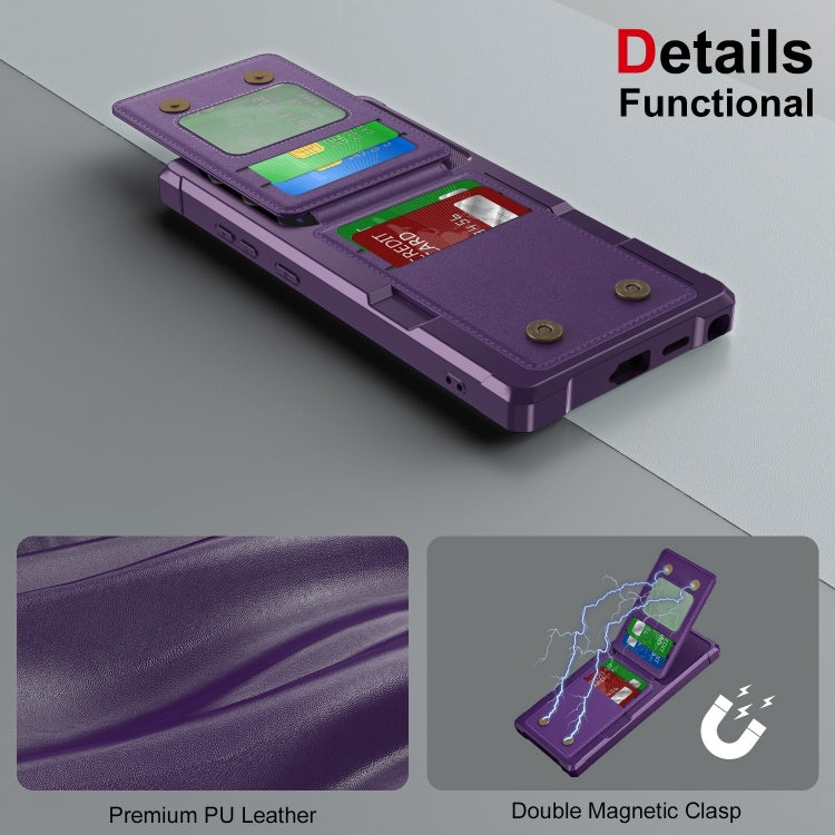 For Samsung Galaxy S24 Ultra 5G Vertical Flip Card Bag Holder Leather Phone Case