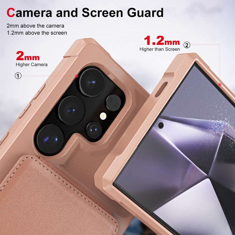 For Samsung Galaxy S24 Ultra 5G Vertical Flip Card Bag Holder Leather Phone Case