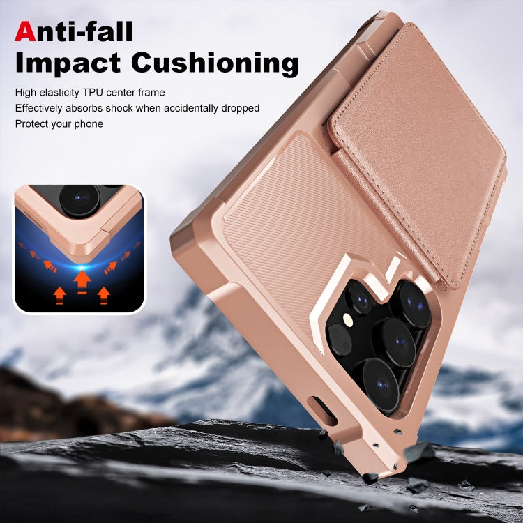 For Samsung Galaxy S24 Ultra 5G Vertical Flip Card Bag Holder Leather Phone Case