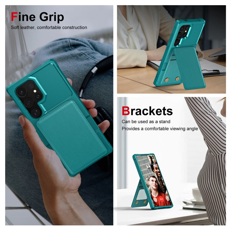 For Samsung Galaxy S24 Ultra 5G Vertical Flip Card Bag Holder Leather Phone Case