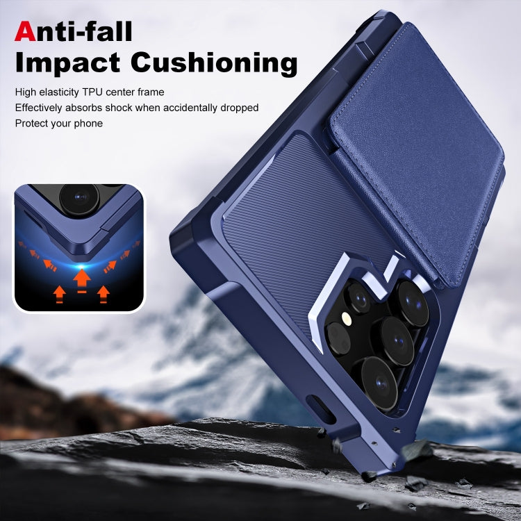 For Samsung Galaxy S24 Ultra 5G Vertical Flip Card Bag Holder Leather Phone Case