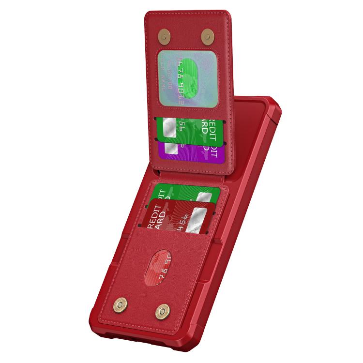 For Samsung Galaxy S24+ 5G Vertical Flip Card Bag Holder Leather Phone Case