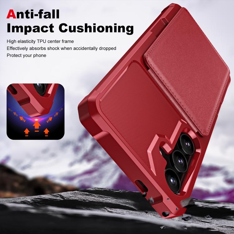 For Samsung Galaxy S24+ 5G Vertical Flip Card Bag Holder Leather Phone Case