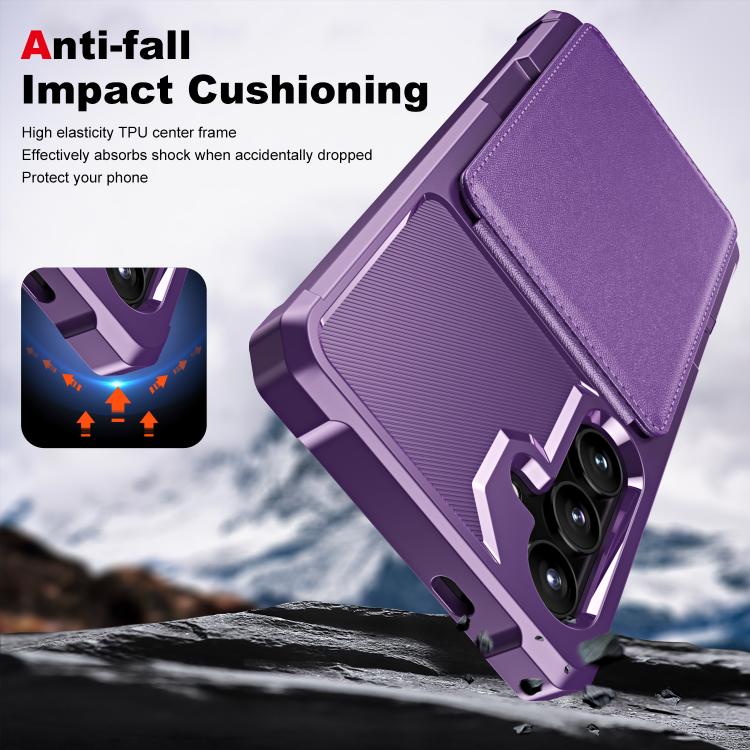 For Samsung Galaxy S24 FE 5G Vertical Flip Card Bag Holder Leather Phone Case