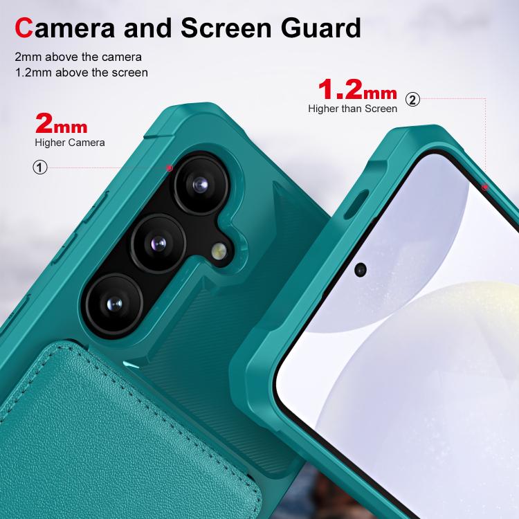 For Samsung Galaxy S24 FE 5G Vertical Flip Card Bag Holder Leather Phone Case