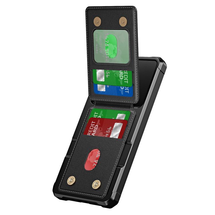 For Samsung Galaxy S25 5G Vertical Flip Card Bag Holder Leather Phone Case