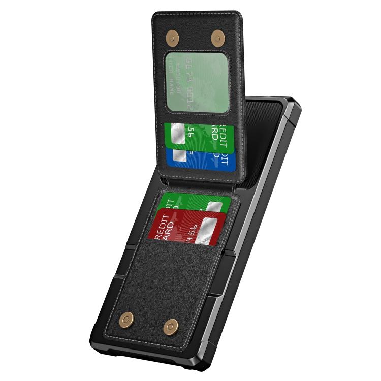 For Samsung Galaxy S25 Ultra 5G Vertical Flip Card Bag Holder Leather Phone Case