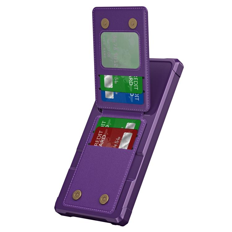 For Samsung Galaxy S25 Ultra 5G Vertical Flip Card Bag Holder Leather Phone Case