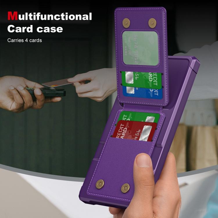 For Samsung Galaxy S25 Ultra 5G Vertical Flip Card Bag Holder Leather Phone Case