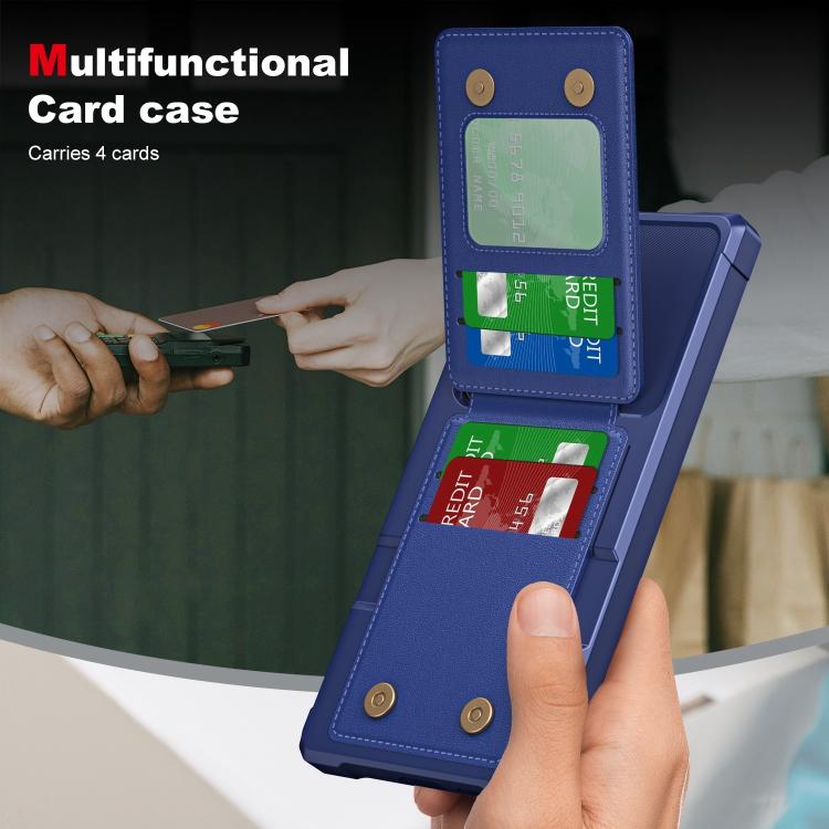 For Samsung Galaxy S25 Ultra 5G Vertical Flip Card Bag Holder Leather Phone Case
