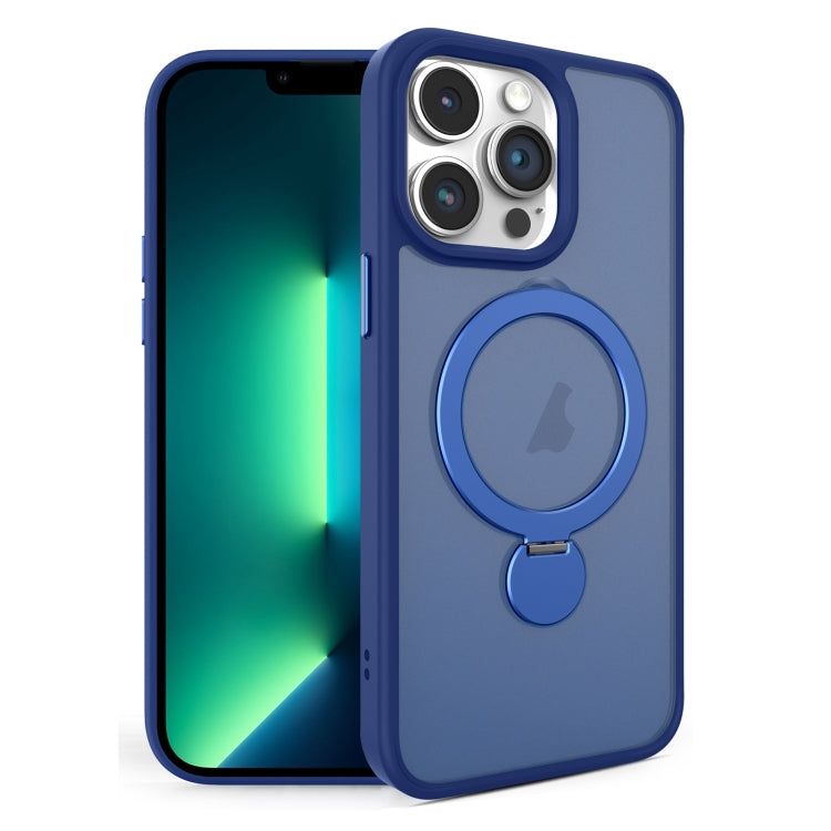 For iPhone 13 Pro Max 360 Degree Rotating MagSafe Magnetic Bracket Frosted Phone Case