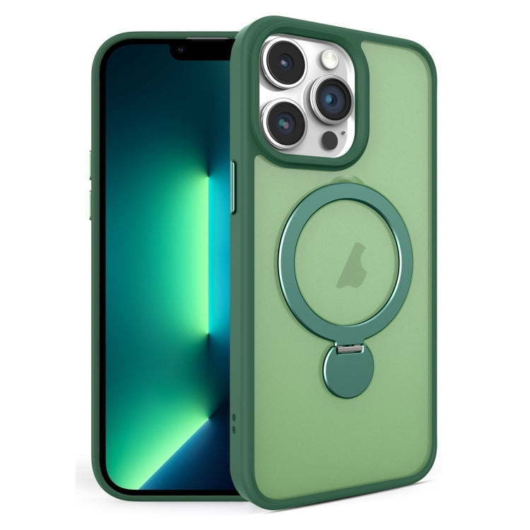 For iPhone 13 Pro Max 360 Degree Rotating MagSafe Magnetic Bracket Frosted Phone Case