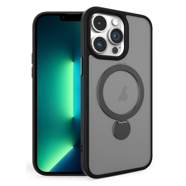 For iPhone 13 Pro Max 360 Degree Rotating MagSafe Magnetic Bracket Frosted Phone Case