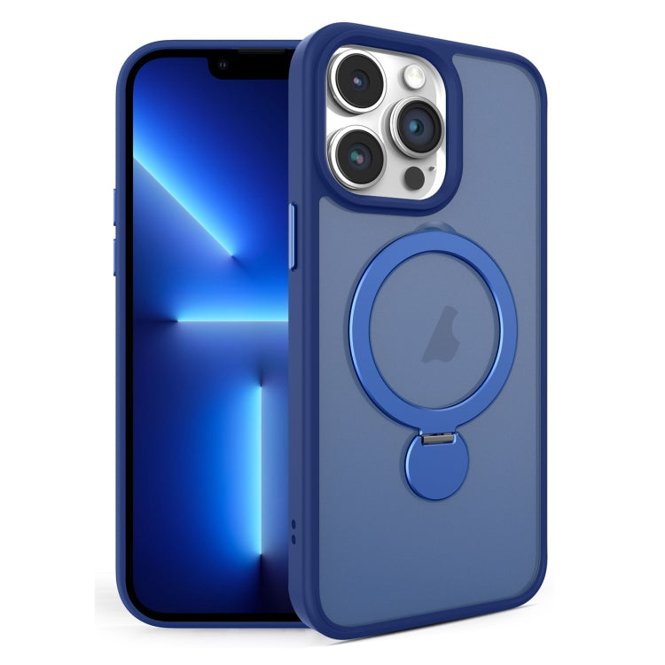 For iPhone 13 Pro 360 Degree Rotating MagSafe Magnetic Bracket Frosted Phone Case