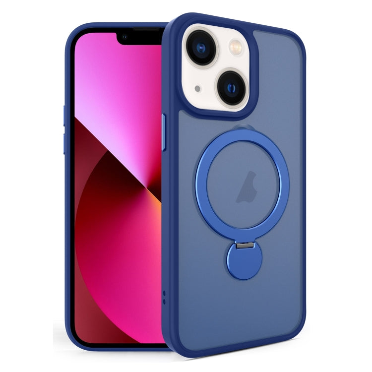 For iPhone 13 360 Degree Rotating MagSafe Magnetic Bracket Frosted Phone Case