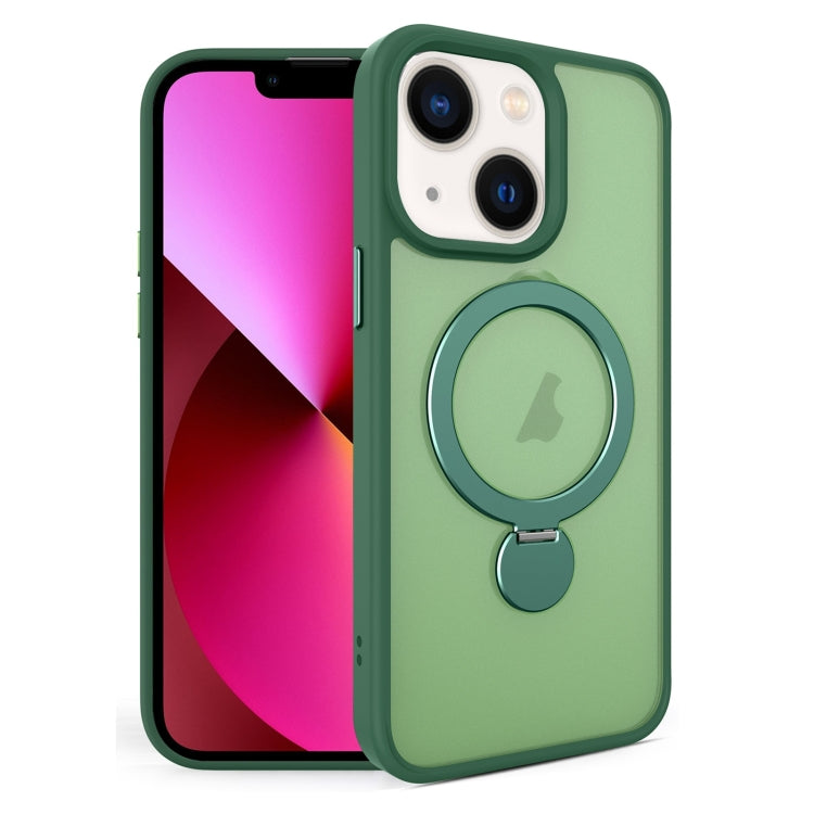 For iPhone 13 360 Degree Rotating MagSafe Magnetic Bracket Frosted Phone Case