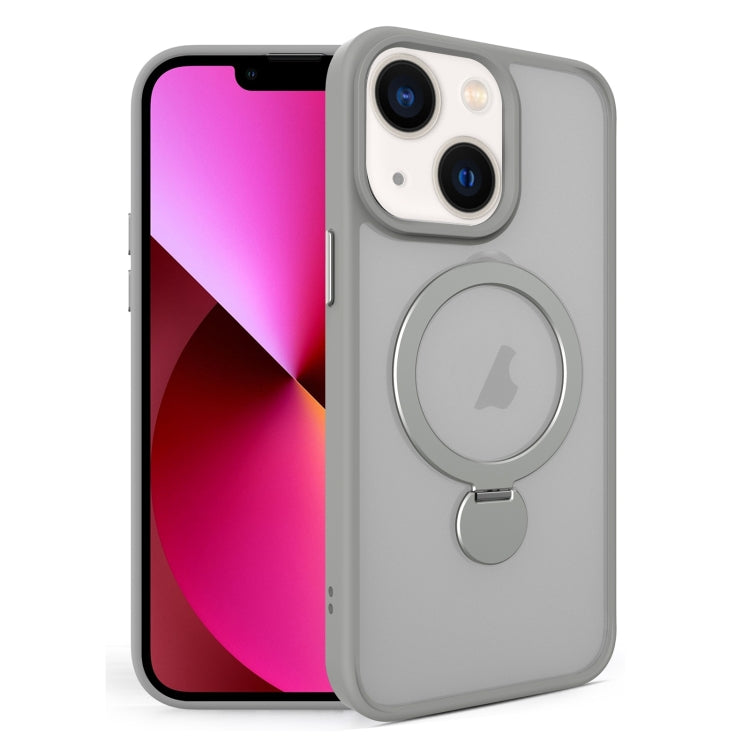 For iPhone 13 360 Degree Rotating MagSafe Magnetic Bracket Frosted Phone Case