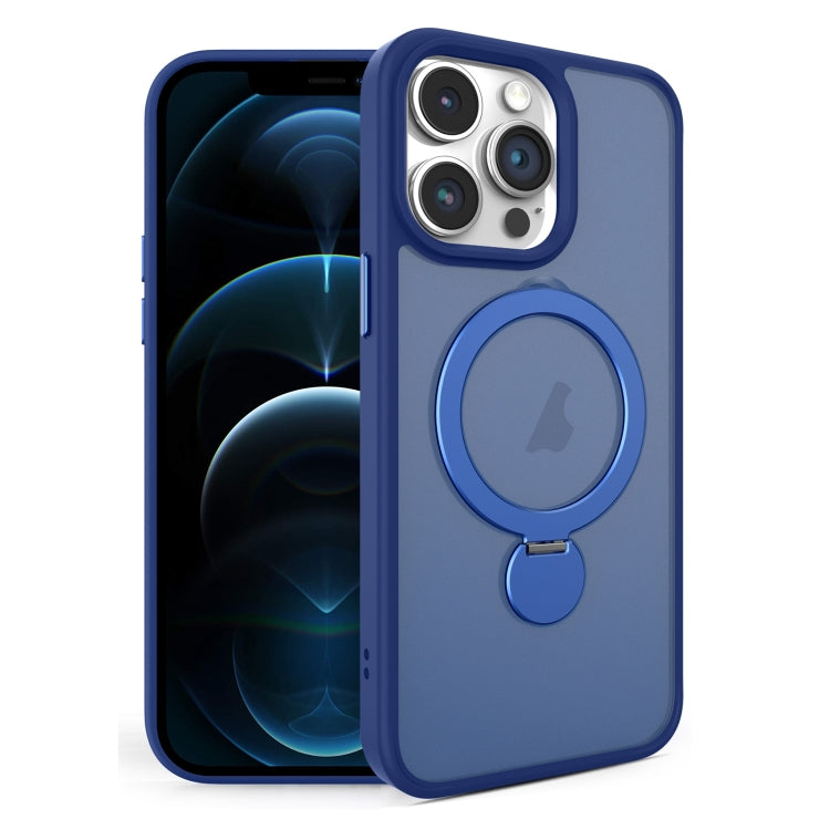 For iPhone 12 Pro Max 360 Degree Rotating MagSafe Magnetic Bracket Frosted Phone Case