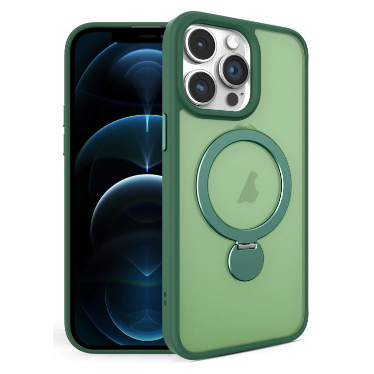 For iPhone 12 Pro Max 360 Degree Rotating MagSafe Magnetic Bracket Frosted Phone Case