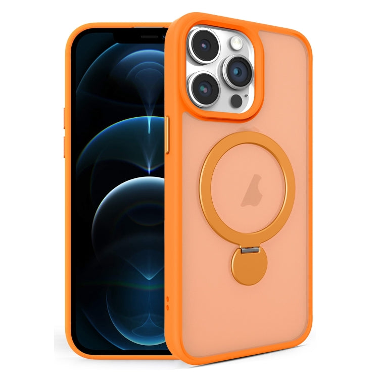 For iPhone 12 Pro Max 360 Degree Rotating MagSafe Magnetic Bracket Frosted Phone Case