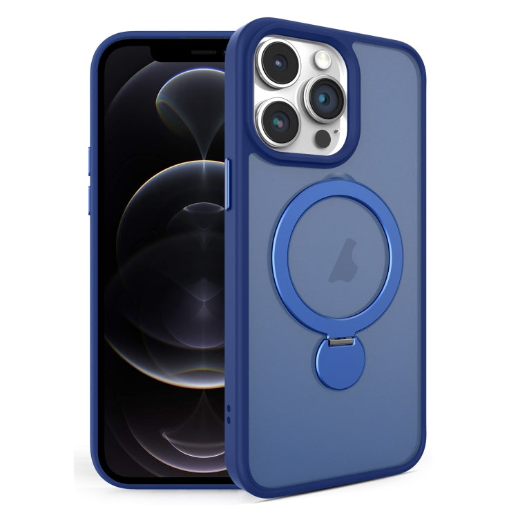 For iPhone 12 Pro 360 Degree Rotating MagSafe Magnetic Bracket Frosted Phone Case