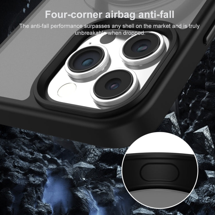 For iPhone 14 Pro Max 360 Degree Rotating MagSafe Magnetic Bracket Frosted Phone Case