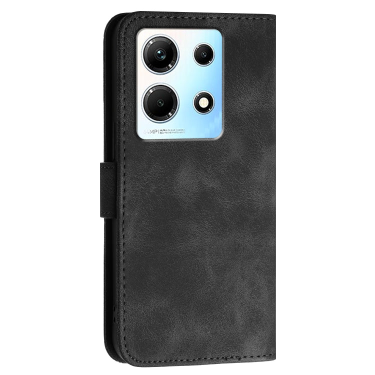 For Infinix Note 30 4G Grid Butterfly Embossed Pattern Leather Phone Case with Lanyard