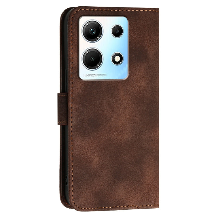 For Infinix Note 30 4G Grid Butterfly Embossed Pattern Leather Phone Case with Lanyard