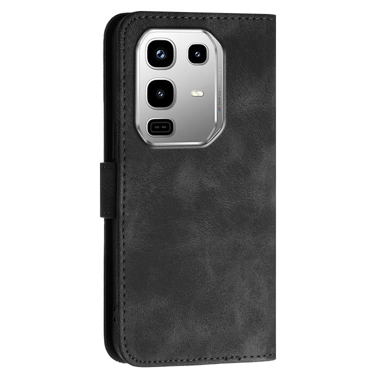 For Infinix Note 50 4G / Note 50 Pro 4G Grid Butterfly Embossed Pattern Leather Phone Case with Lanyard