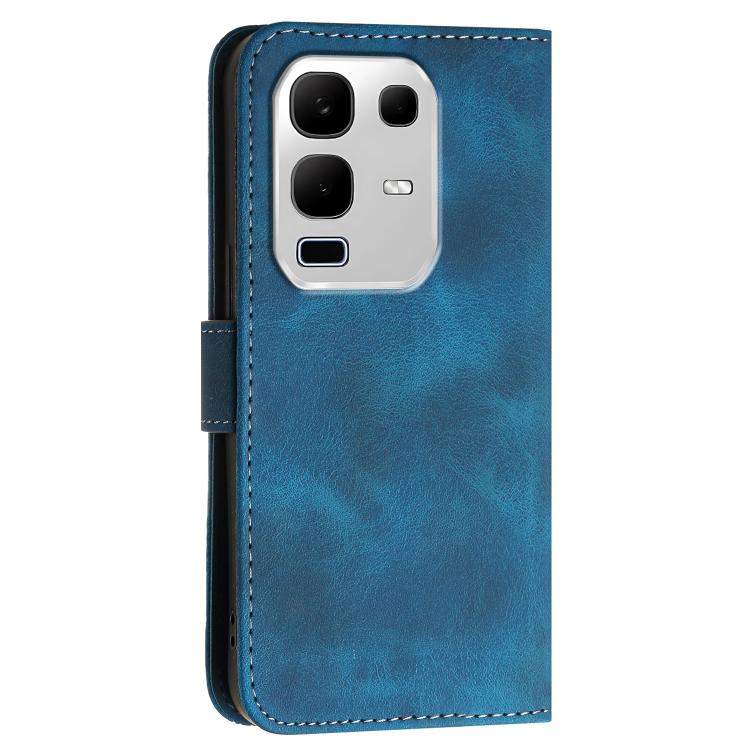 For Infinix Note 50x Grid Butterfly Embossed Pattern Leather Phone Case with Lanyard