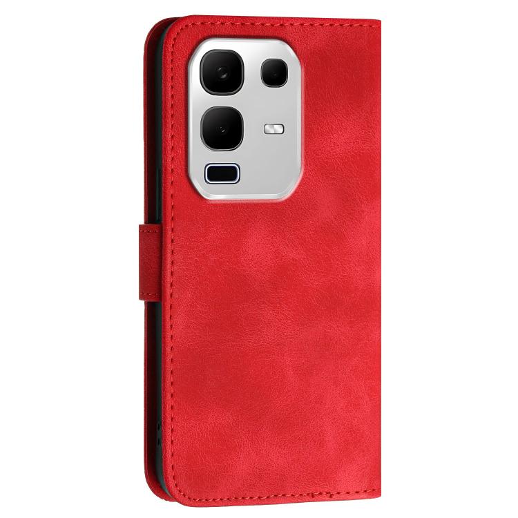 For Infinix Note 50x Grid Butterfly Embossed Pattern Leather Phone Case with Lanyard