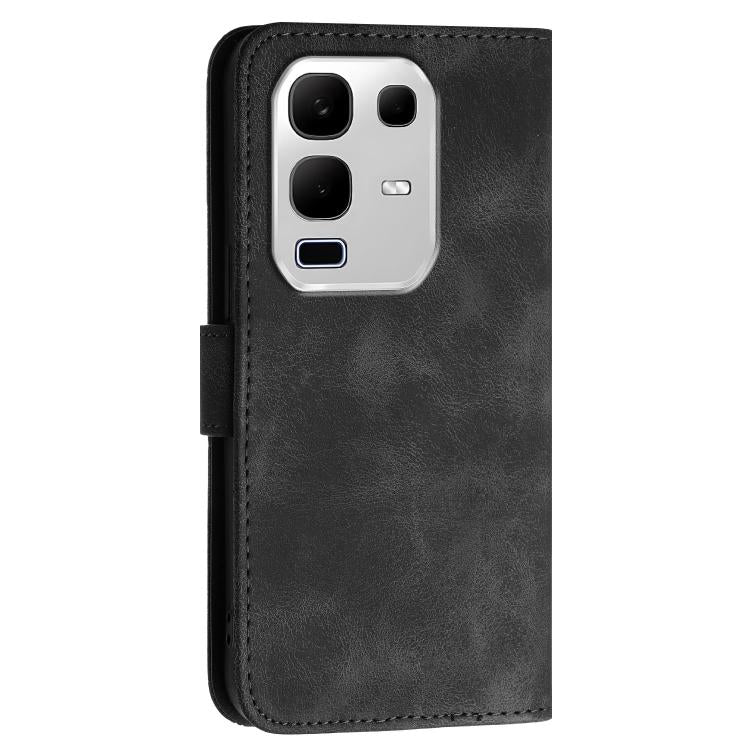 For Infinix Note 50x Grid Butterfly Embossed Pattern Leather Phone Case with Lanyard