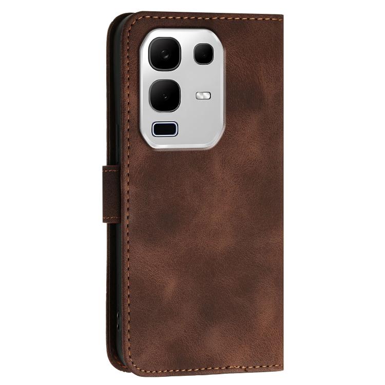 For Infinix Note 50x Grid Butterfly Embossed Pattern Leather Phone Case with Lanyard
