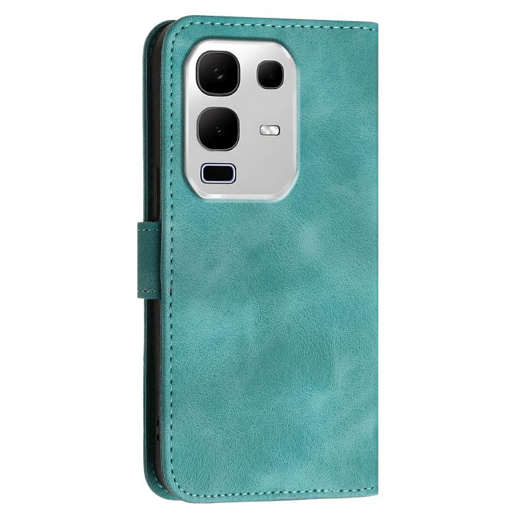 For Infinix Note 50x Grid Butterfly Embossed Pattern Leather Phone Case with Lanyard