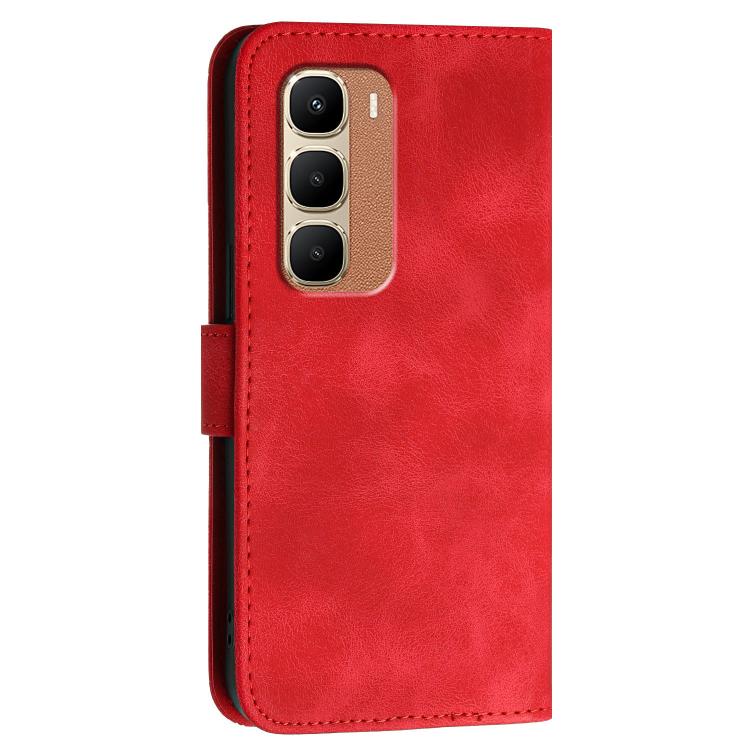 For Infinix Hot 70 5G Grid Butterfly Embossed Pattern Leather Phone Case with Lanyard
