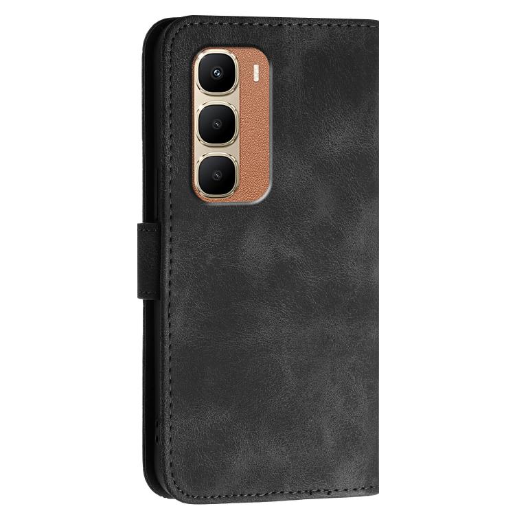For Infinix Hot 70 5G Grid Butterfly Embossed Pattern Leather Phone Case with Lanyard